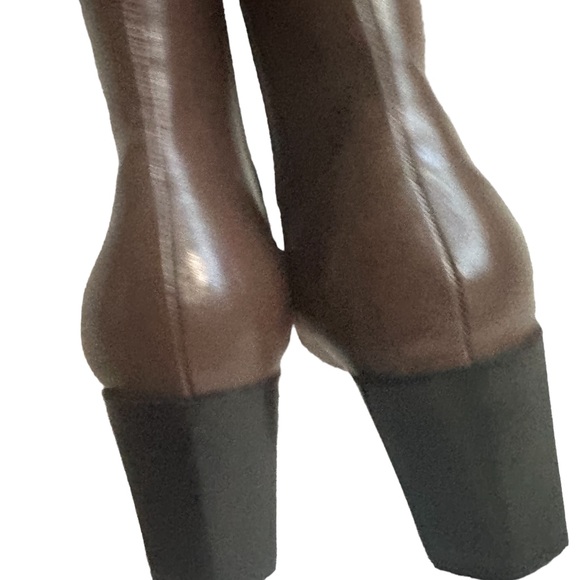 ❄️ Suzanne Somers Modboot Heeled Boots Brown 8.5 Never Worn - Picture 7 of 11